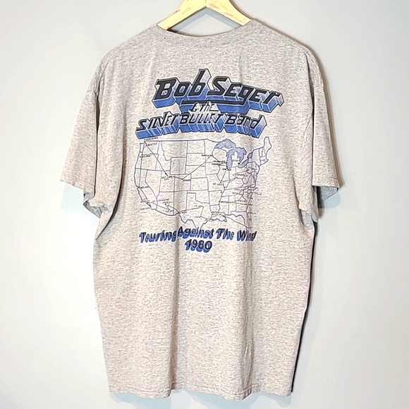 Bob Seger The Silver Bullet Band Touring Against The Wind 1980 T-Shirt Size XL - Picture 5 of 9
